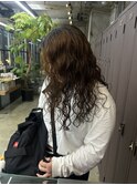 海外風ロングパーマ