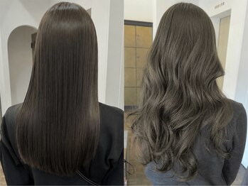 ヘアーアイスカルテット(HAIR ICI QUARTET)の写真/【伏見/伏見駅1分】カラー選定にこだわったブリーチなしダブルカラーで柔らかな透明感のあるカラーに◎