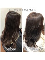 ヘアーメイク クーラ 行橋店(Hair make CURA) シークレットハイライト/30代40代50代/艶カラー
