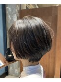 まとまりショートボブ　ヘッドスパ　髪質改善　カラー