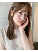 【自由が丘SENSE】ナチュラル艶ストレート×ベージュカラー