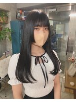 ギフトサニーサイド(gift sunny side)&nbsp;ナチュラル黒髪ロング＊姫カット