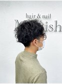波巻きパーマ