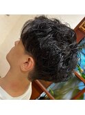 ソフトツイストパーマショートツーブロック