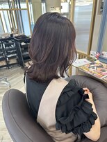 アリスバイアフロート 自由が丘(ALICe by AFLOAT) 大人ラベンダーグレージュくびれレイヤーウルフミディアム