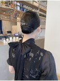 ヘアセット/ヘアアレンジ/パーティヘア/お呼ばれヘア/お団子ヘア