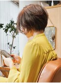 流し前髪小顔つや髪顔まわり簡単スタイリングショートボブヘア