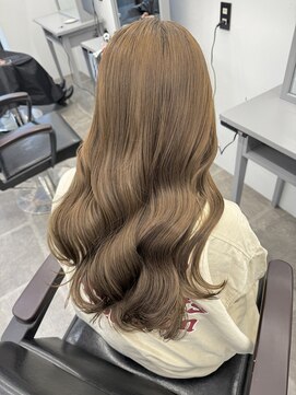 ペレ 栄店(PELE) デザインカラー/レイヤーカット/ウェットヘア/オリーブベージュ