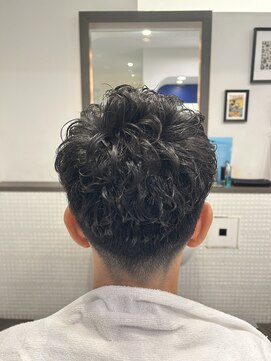 スカイシープレイス 錦糸町 強めパーマスタイル<理容室/錦糸町/バーバー/メンズ>