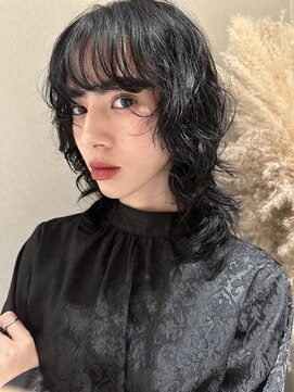 ノラギンザユー(NORA GINZA/U) ウルフパーマレイヤーパーマミディアムパーマニュアンスパーマ
