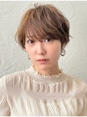 ショートボブ髪型30代40代50代前髪あり前髪なし面長丸顔【荒牧】