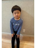 キッズカットどんぐりヘアかわいいぱっつん前髪刈り上げ