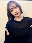 フェイスレイヤーボブ 透明感カラー 切りっぱなしベージュt213