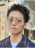 ベリーショートメンズマッシュツイストパーマボウズツーブロック