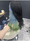 #水色~緑/インナーデザインカラー