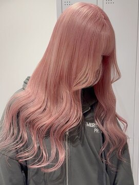 ベレーザ 渋谷(BELEZA) 14335ブリーチ＆ダブルカラーラベンダーパープルレイヤーロング