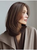 ☆オリーブグレーココアベージュ小顔クラゲヘアー/黒髪/髪質改善