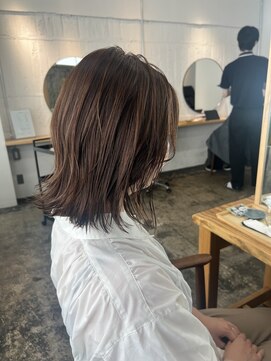 サイ(sai) 切りっぱなしボブ×ベージュカラー