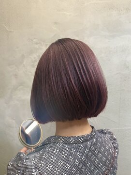クロムス 梅田茶屋町店(clomus) ワインピンク×ボブ　 梅田 茶屋町