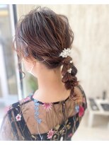 ヘアスペース エアリス(Hair space Earth)&nbsp;編みおろしヘアアレンジ