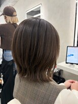 サンドレオ 新宿店(sand Leo)&nbsp;顔周りカット/縮毛矯正/ダークブラウン/コーラルピンク