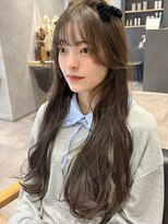 ラミエバイメルト 下北沢(lamie by melt) 顔周りカットロングレイヤー小顔オリーブグレージュブリーチなし