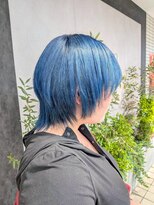 ロアン 福津店(roan)&nbsp;ウルフカット×ブルーカラー