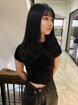 アクシス 栄店(`AXIS)&nbsp;馬渕ワンホンレイヤー/ミルクティーブロンド/ダークブルー/栄