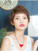 ベージュ系カラー ショート 大人ボブ【モテナ 豊田 浄水】