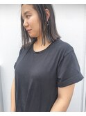 切りっぱなしロブ × グレージュ 【Steed/立川】