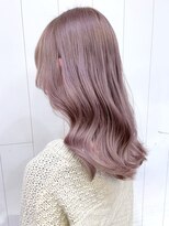 アイティーバイアルバム 八王子店(IT by ALBUM)&nbsp;ホワイトピンクベージュ_かきあげロングマロンベージュ_ba319931