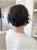 福山市美容室Caary人気 似合わせショートくるっとパーマ