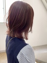 リルア 博多(LIRUA)&nbsp;外ハネレイヤーボブ/ツヤピンクブラウン