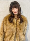 レイヤーミディアム_かきあげヘア_伸ばしかけ前髪_モードヘア