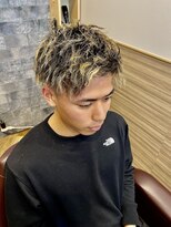 銀座マツナガ 神田店&nbsp;メンズツーブロツイストスパイラルアップバングショートメッシュ