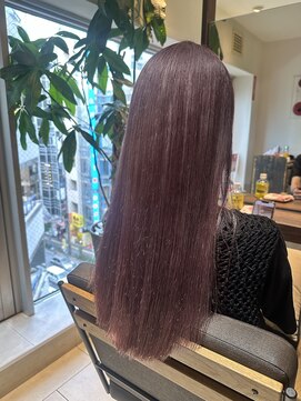 ヘアリゾート粋 ティガ 池袋店(tiga) 池袋 ピンクバイオレット ダブルカラー