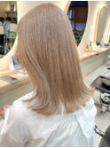 ミルクティーベージュハイトーンカラーケアブリーチダブルカラー
