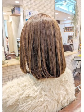 ツムグ(tsumugu) 【tsumugu寺田町】グレージュ×ロブ×ハイライト