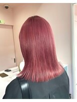 ヲタク(wotaku.) チェリーピンク暖色カラーハイトーンカラーブリーチ1回赤髪