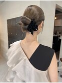 20代30代人気結婚式参列ヘアセットタイトヘアボブセット/中西