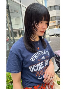 カフ(CAF) CAF松本/ロングウルフ/ダークトーンカラー/大阪/心斎橋