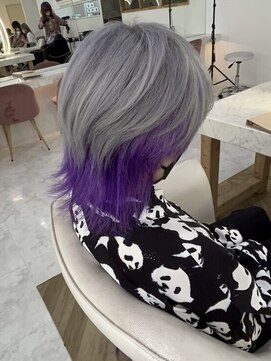 リアン 上尾店(Rien) 韓国風 レイヤーカット[ホワイトベージュライトブルー]上尾/韓国