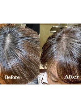 重たくならず品のある軽やかな仕上がりに♪白髪と上手に付き合いながら、おしゃれをもっと楽しみましょう！