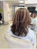 【まだまだ人気レイヤーカット】くびれミディアムレイヤー