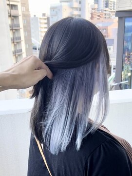 リグ 横浜(Lig.) インナーカラーケアブリーチダブルカラーくすみブルージュカラー