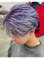 リップス 吉祥寺店 (LIPPS)&nbsp;ホワイトパープルバレイヤージュフェザーセンターパート