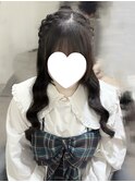 編み込みアレンジヘア