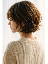 ウルヘアー 緑地公園(ulu hair)&nbsp;大人可愛い30代40代50代小顔◎ゆるウェーブボブカット