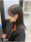 ナチュラルレイヤーミディ×艶ダークカラー