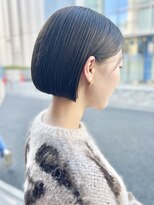 オーガニック アトリエ 大宮(organic+atelier)&nbsp;春カラー◎大人ミニボブ×前髪なし40代